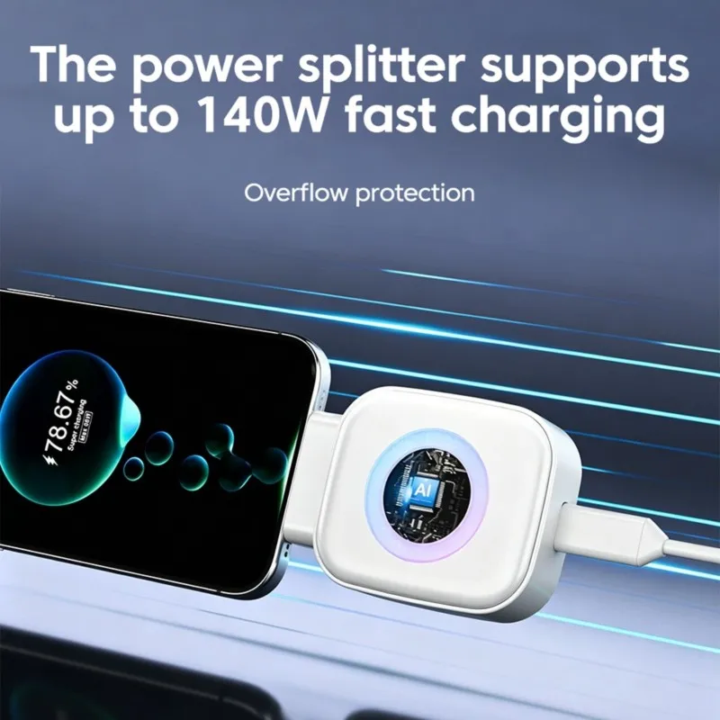 PHILE-USB Charging Safety Protector Auto Stop Charging Separator AI Recognition Fully Charged Automatic Cut Off Device 2Pcs