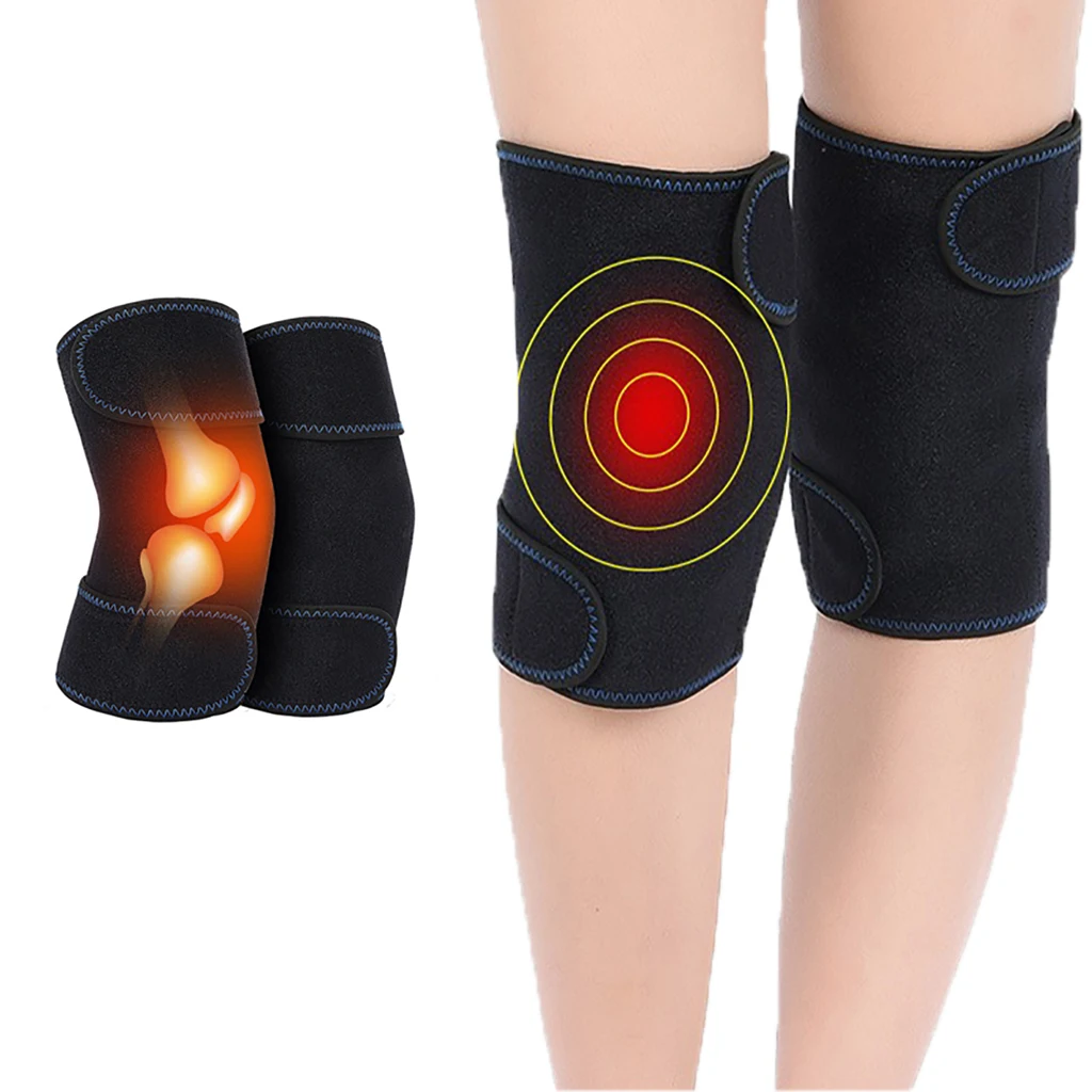 Thermal Self Heating Knee Protector Adjustable Heat Therapy Knee Support Brace Warm Knee Wrap for Running Hiking Sports