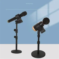 Microphone Clip Microphone Bracket Clamp Mic Clamp Holder With 3/8 Adapter For 3.2-6.8CM For Broadcast Mic Stand Clamp