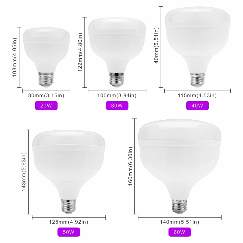 E27 LED Bulb 20W 30W 40W 50W 60W Lampada LED Light 220V No Flicker LED Table Lamp Bombilla Spotlight Lighting Ampoule Blub