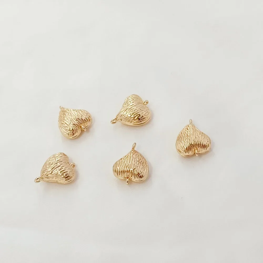 Cierre Magnético en Forma de Corazón con Baño de Oro de 14K, Cierre de Extremo en Forma de Corazón para Pulseras y Collares Hechos a Mano