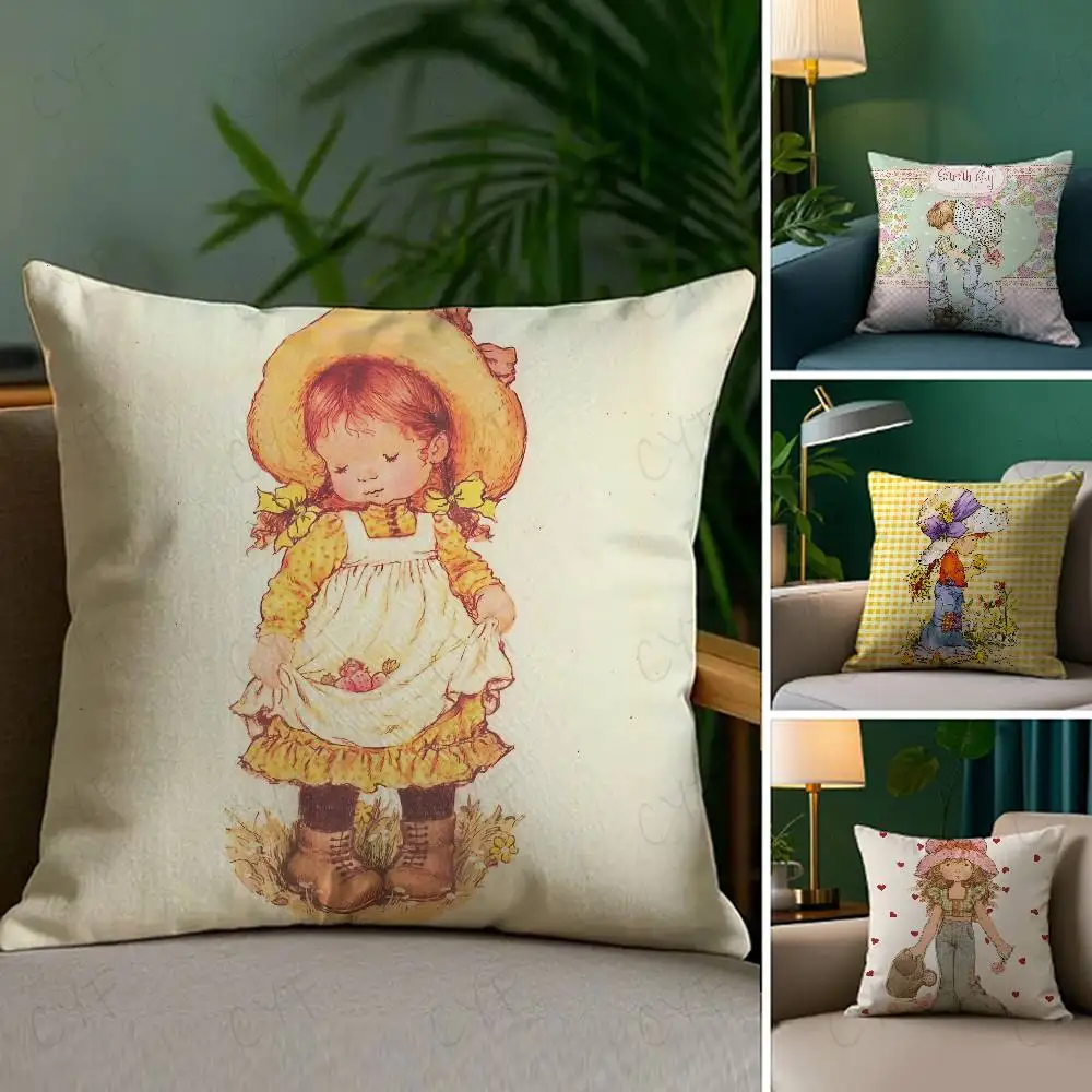 

Sweet Anime S-sarah Kay Pillow Case Custom Printed Brushed Fleece Pillow, Baby Skin-Touch, Eco-Friendly Dye-Sublimation Cushion