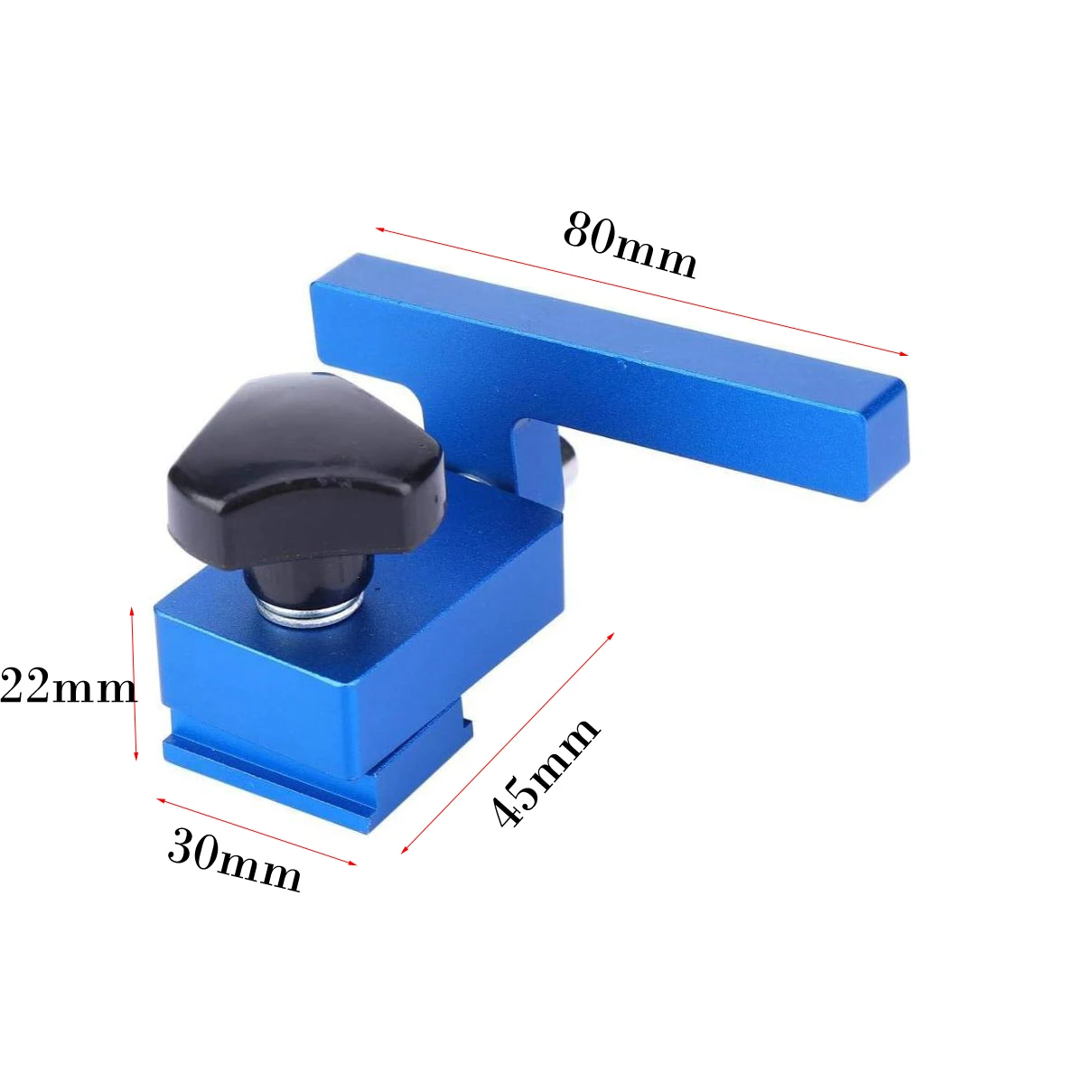 Gehrungsschiene Stopper Begrenzte Blöcke Aluminiumlegierung Gehrungsschiene Jig T-Track Stop Tool Holzbearbeitung Schieberut-Nut-Stopperblock