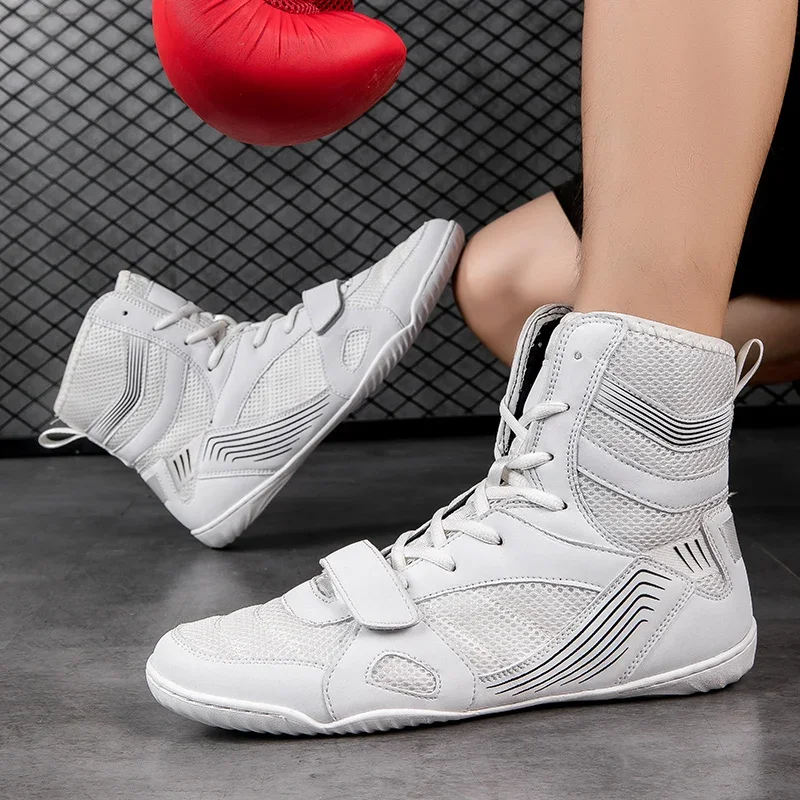 Professional Unisex Wrestling Boots for Men and Women in Sizes 36-47 Boxing Training Boots, Breathable Couple Squat Shoes