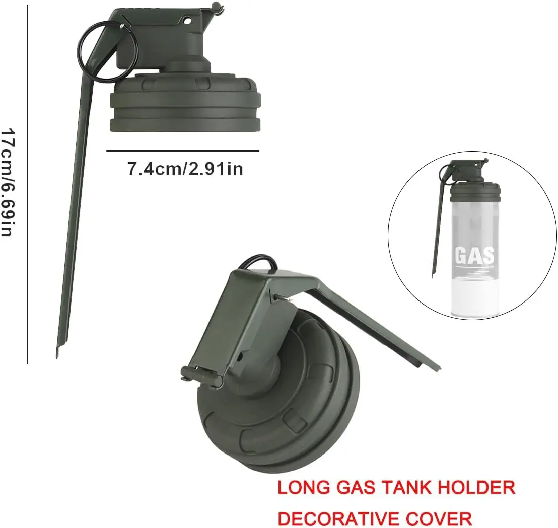 

Декоративная крышка держателя длинного бензобака для кемпинга, разделенная конструкция, совместимая с международными стандартами, аксессуары для кемпинга