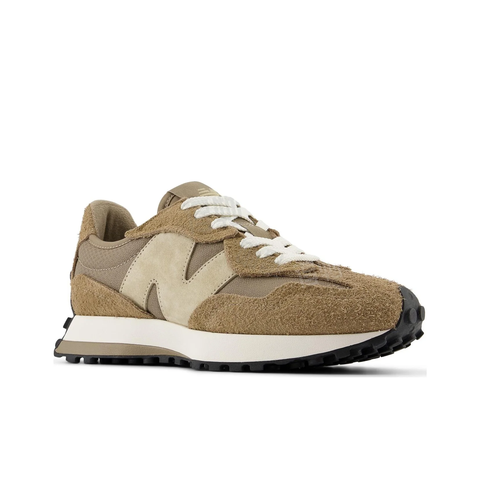حذاء الجري New Balance NB 327 رياضي، مريح، متعدد الاستخدامات، منخفض القطع للرجال والنساء، باللون البني.