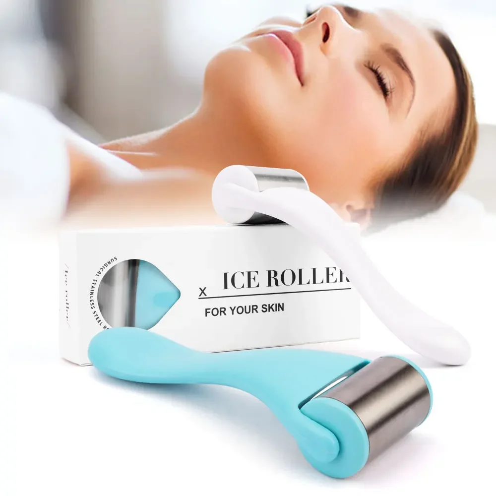 Stainless Steel Ice Roller Cooling Face Roller Lift Firming for Face and Eyes Skin Care Beauty Tools Pain Relief Facial Massager