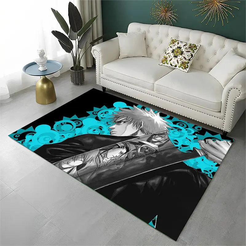Classic Anime Bleach Kurosaki Ichigo Living Room Non-Slip Area Rug Soft Carpet for Bedroom Kids Playroom Sofa,Home Decor Doormat