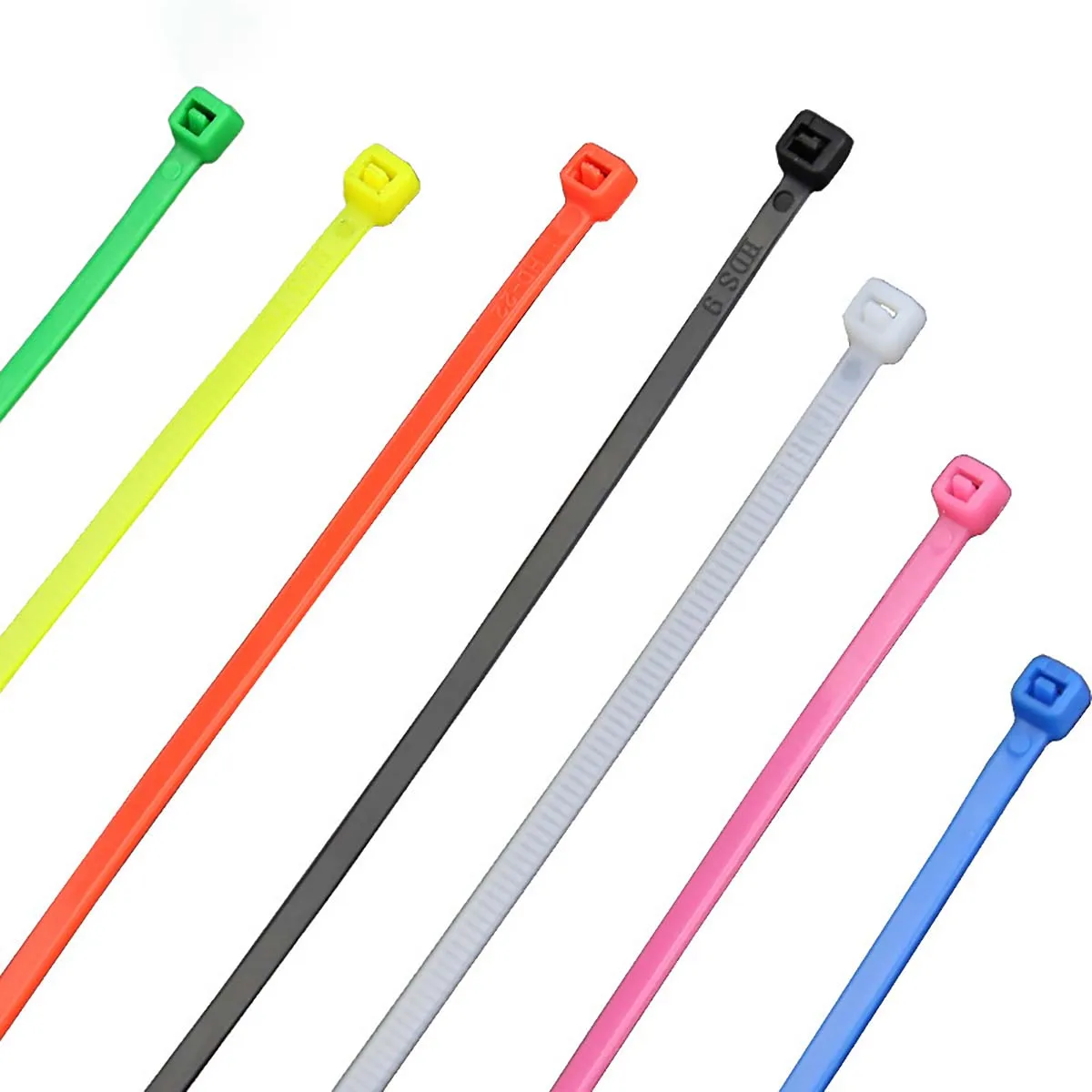 100pcs Self-locking Cable Ties 3x150mm Width 2.5mm Nylon Plastic Tie Wire Organiser Fastens Red Yellow Blue Brown Black White