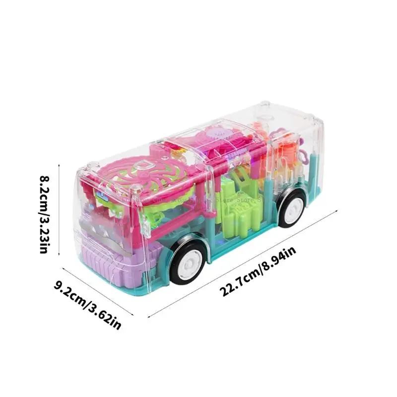 Elektrisch busspeelgoed voor kinderen met kleurrijke versnellingen Muziek Lichteffecten 360 graden bewegingsveilig Plastic voor