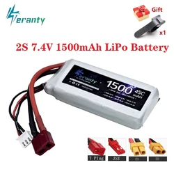 Akumulator LiPo 7,4 V 1500 mAh 45C do quadkoptera RC Helikopter Samochód Łódź Drony Części zamienne Akumulator 2s 7,4 V z wtyczką T/JST/XT30/XT60