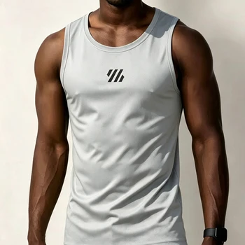 Men's Running Vest Summer Quick Dry Training Tanktop Workout Gym Singlets Fitness Tops Sleeveless Shirt Tee Sport Tank Top Men 5