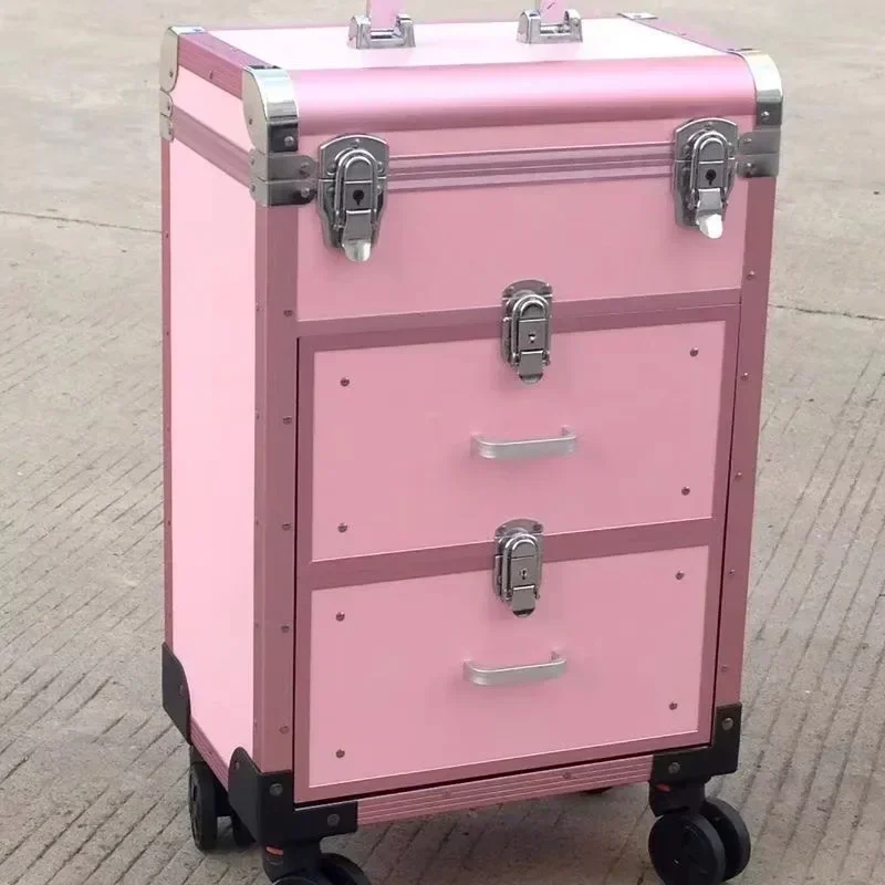 حار SalesHot مبيعات المهنية حقيبة مستحضرات تجميل سعة كبيرة المتداول عجلات حقيبة سفر مستحضرات التجميل Caseon الجمال مسمار الوشم رجل #6