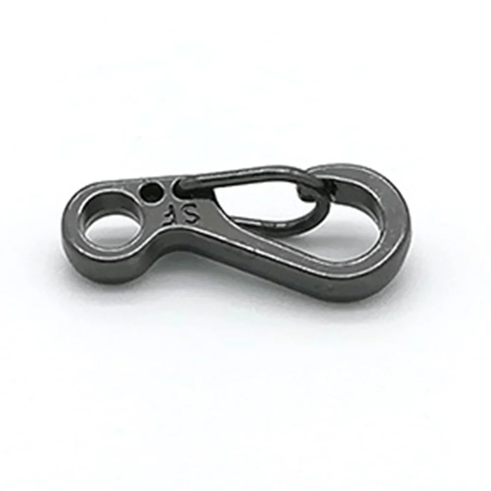 

15PCS Spring Carabiner Clips Aluminum Alloy Carabiner Clip Keychain Lock Hook Mini Luggage Hooks Gray Black