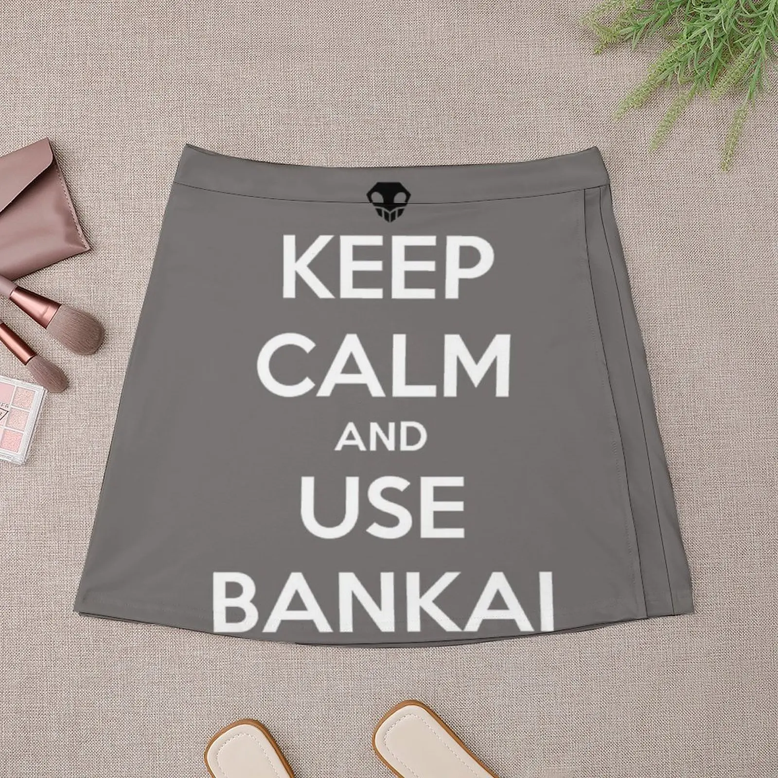 keep calm and use bankai Mini Skirt Korean clothing Woman short skirt 90s vintage clothes extreme mini dress Mini Skirt
