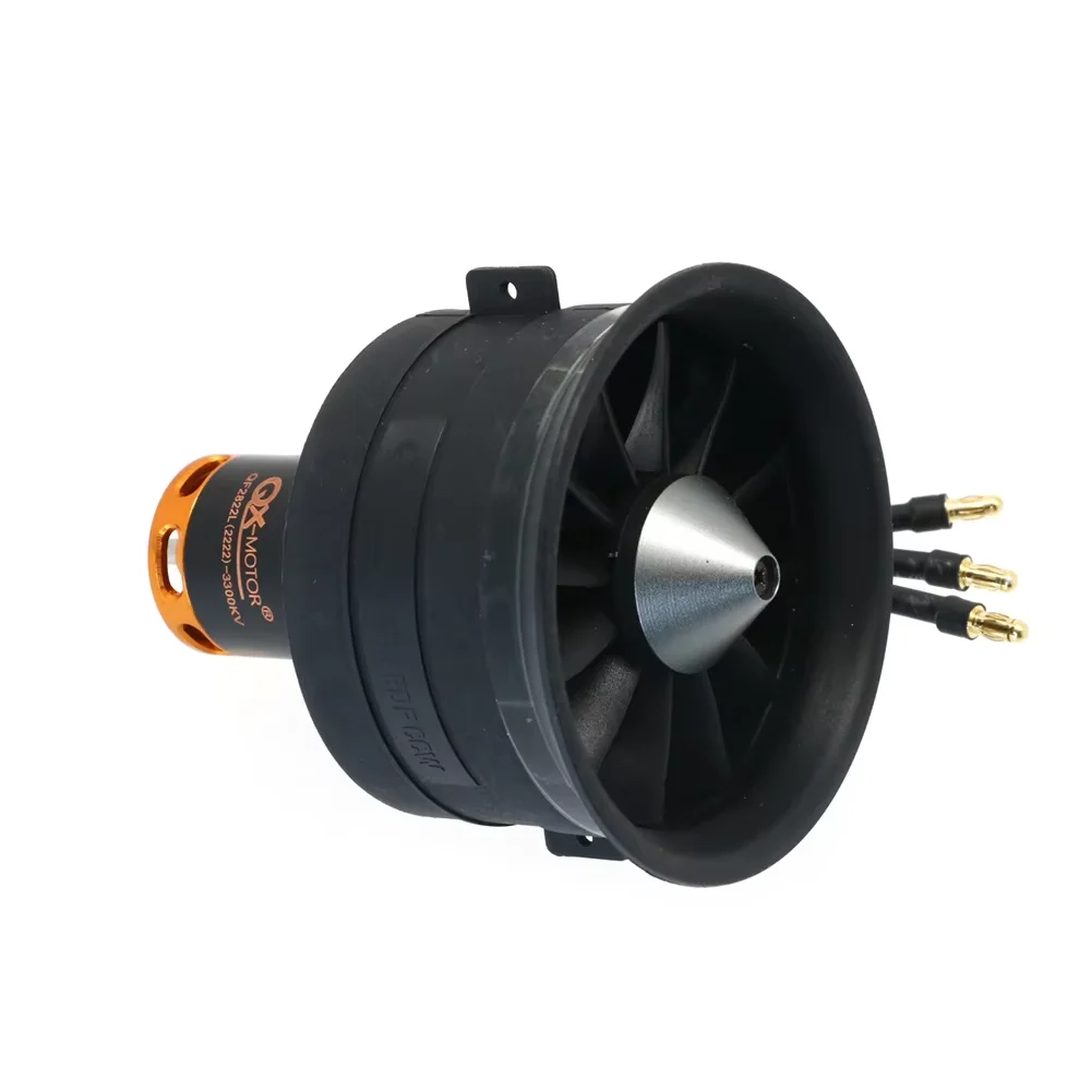 QX-MOTOR 64mm EDF 12 Blades Ducted Fan QF2822 Brushless Motor 2100KV 2300KV 3300KV 4300KV CW CCW 60A 80A ESC For RC Parts