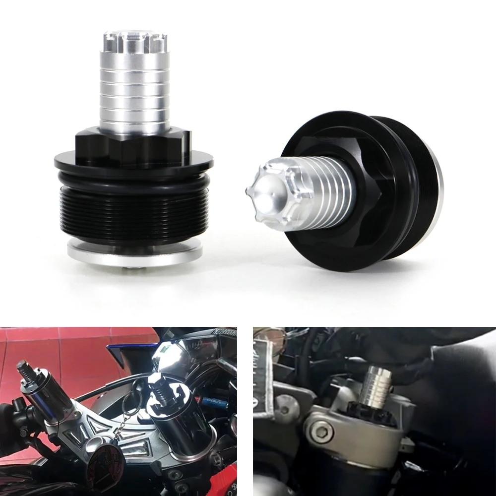 Motorcycle Fork Preload Adjusters Bolts Cap Fit For Suzuki GSF400 Bandit GSF600 GSX600 Katana SV650 RGV250 VJ21 SFV650 Gladius