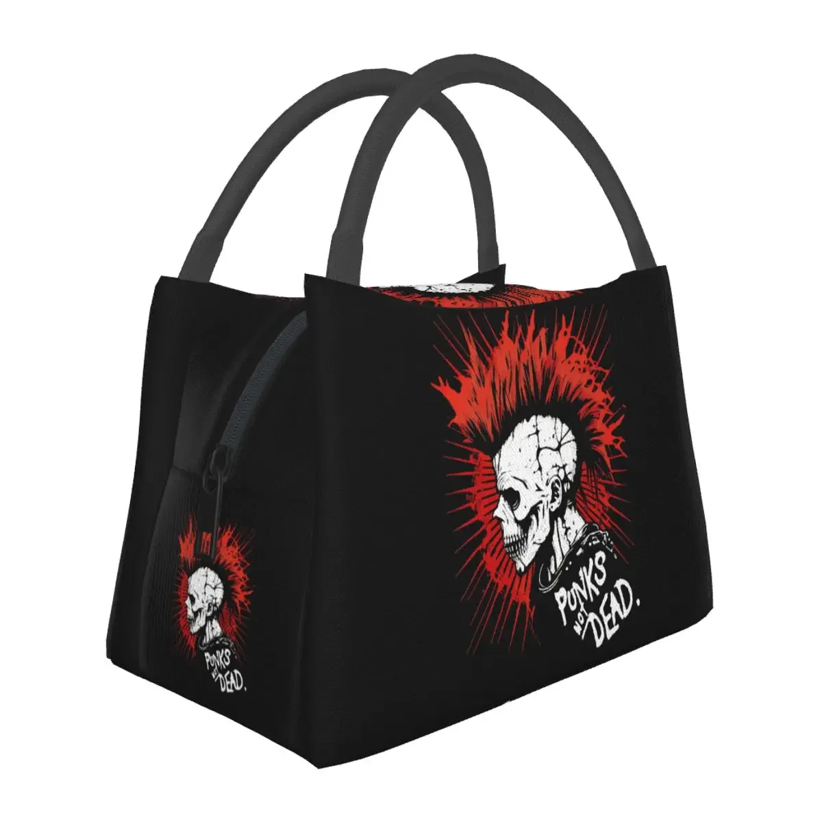 Punks Not Dead Lunch Bags Insulated Bento Box Leakproof Lunch Tote Picnic Bags Cooler Thermal Bag for Woman Children Office