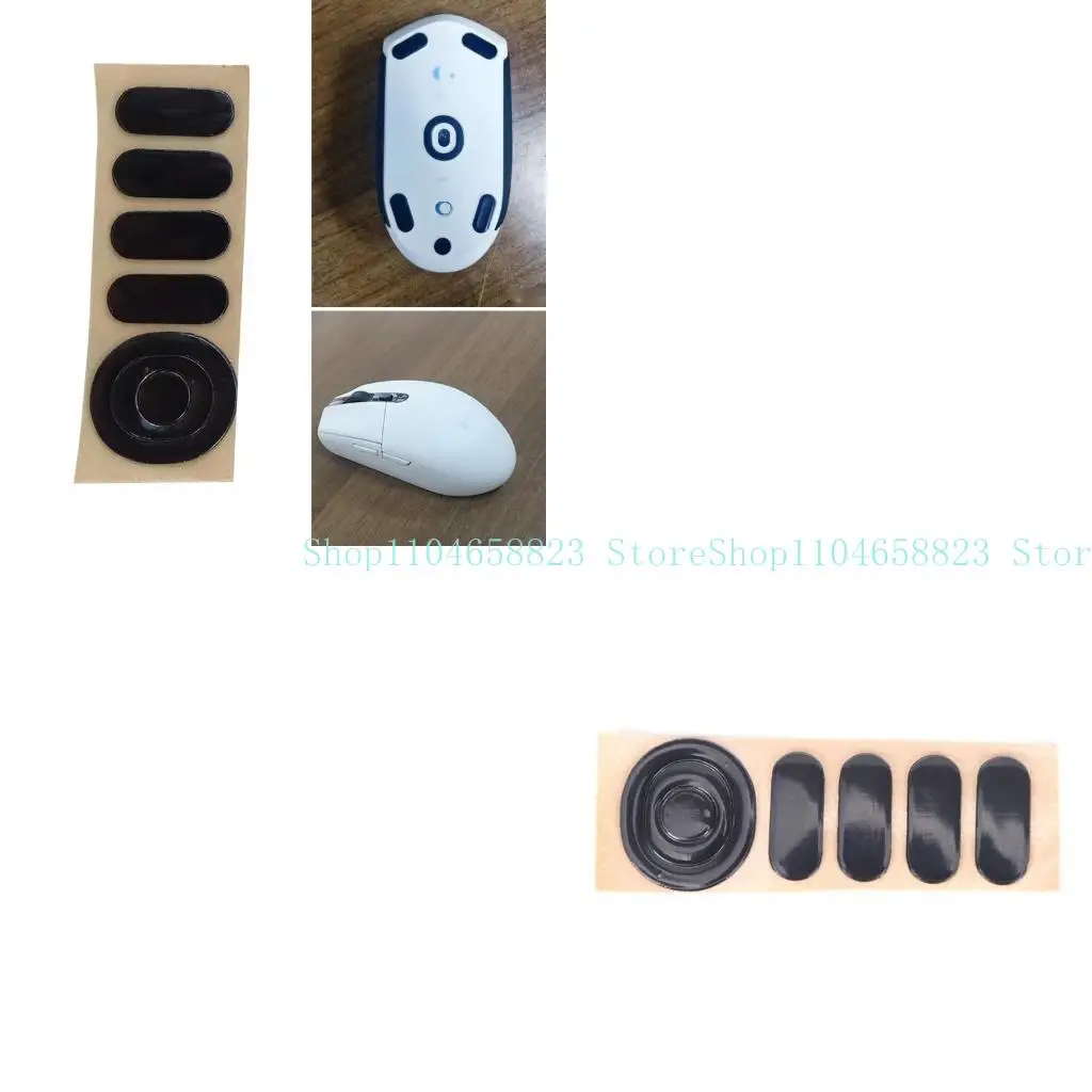 1 Pak Stiker Sepatu Mouse Profesional Bantalan Mouse Meluncur Pengganti Tepi Kurva Bulat untuk-G304 G305
