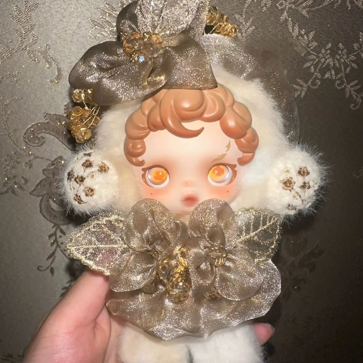 Skullpanda V1 V2 Braune Puppenkleidung 10 cm L'Impressionnisme Serie Niedliche Puppen-Anziehspielkostüme Zubehör für Puppenspielzeit
