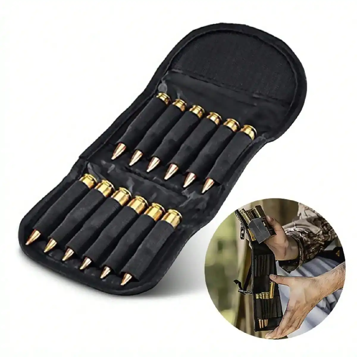 New cross-border Oxford cloth ammunition bag for 12 people, portable outdoor hunting ammunition bag, gun holster