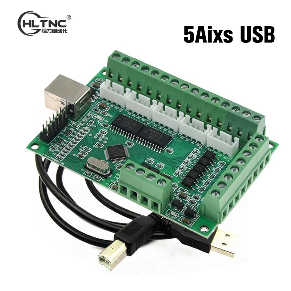 HLTNC MACH3 CNC USB Breakout Board 100KHz 5Axis Interface Driver Motion Controller Card For Engraver Machine Stepper Motor