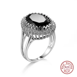 New Sexy Lady Black & White AAA CZ 925 Sterling Silver Ring Full Size Women Sterling Silver Jewelry Rings Wholesale