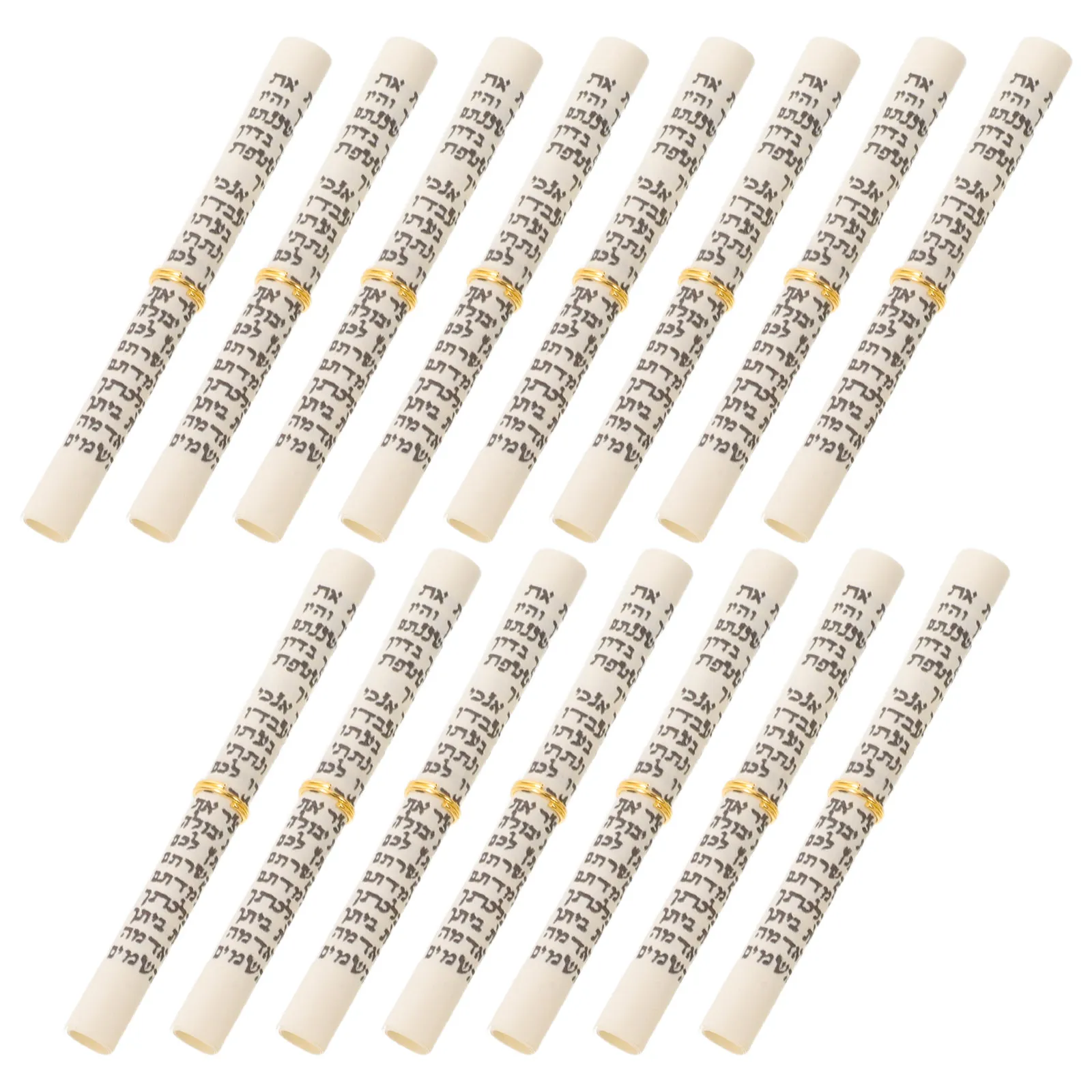 15 Pergaminos Kosher Mezuzah Decorativos, Pergaminos Hebreos de Bendición para Puerta, Pergaminos Judíos de Bendición para el Hogar, Decoración de Pared para el Hogar