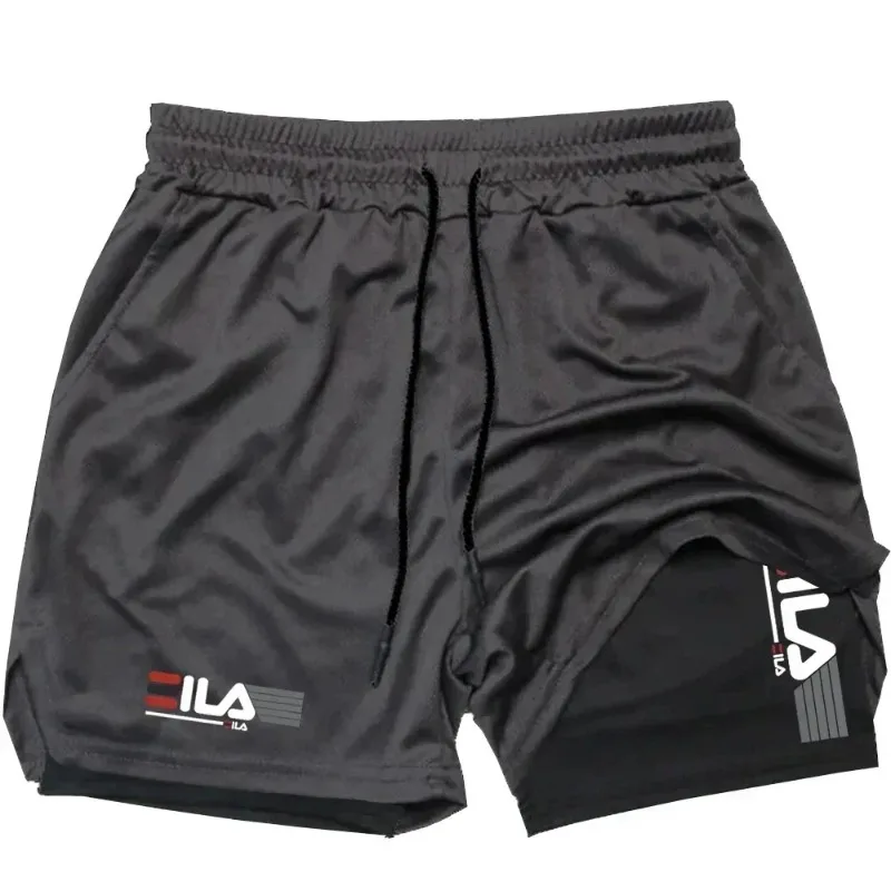 

Men's Sport Shorts Double Layer Two-in-One Quick-Dry Breathable Casual Shorts Summer Running Pants
