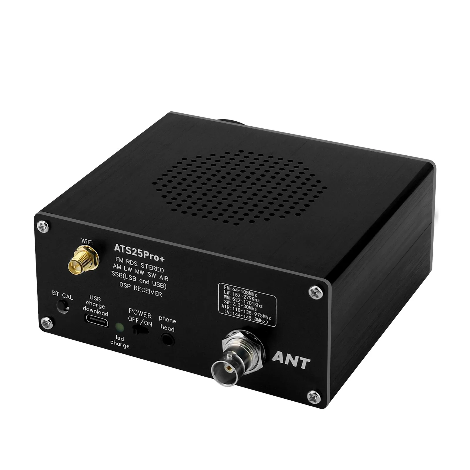 ATS25 Pro + FM SW SSB MW LW AIR SDR استقبال الطيران الفرقة استقبال يدعم BT Wifi
