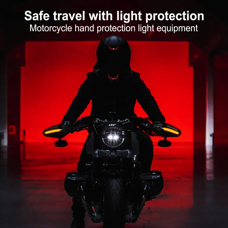 

Dirt Bike Handguards 2X Handlebar Protector With LED Light Upgrade Accessories High Strength Modification Parts For Smooth