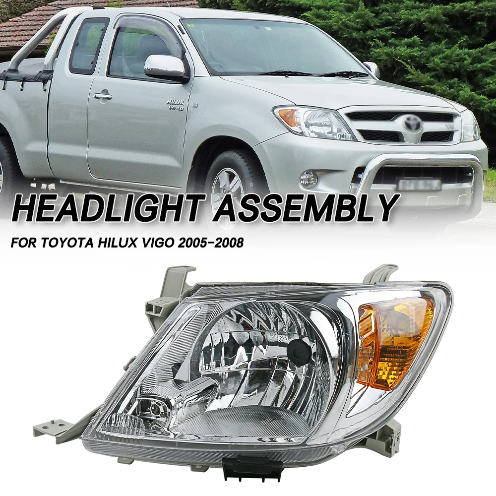 

For Toyota Hilux Vigo Pickup 2005-2008 Front Bumper Head Light Headlamp Driving Headlight Turn Signal Light