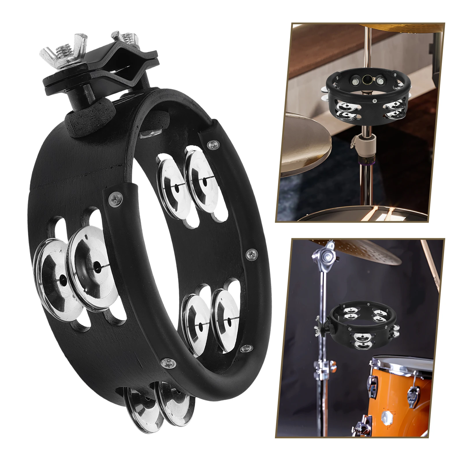

Musical Instrument Accessories Hi-hat Bell Baby Bells Metal Double Row Hihat Tambourine