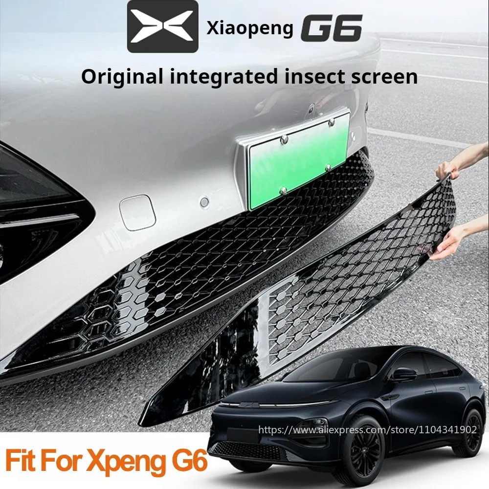 

Подходит для Xpeng G6 2023 2024 2025, сетка для решетки автомобиля, защитная крышка от насекомых Xiaopeng G6, сетчатый передний бампер, защита вентиляционного отверстия