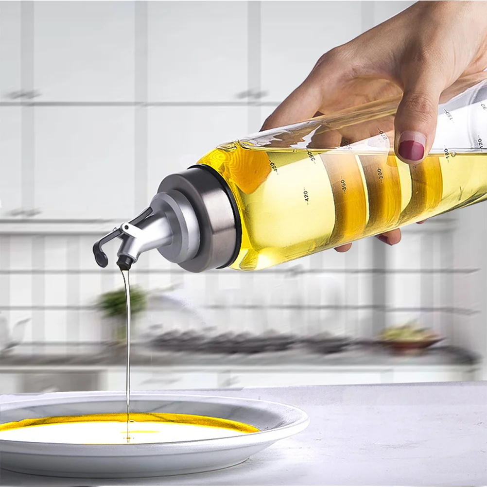 

500Ml Oil and Vinegar Dispenser Drip-Free Spout Ergonomic Glass Bottle for Kitchen Use Precision Pouring Silicone Pump Design
