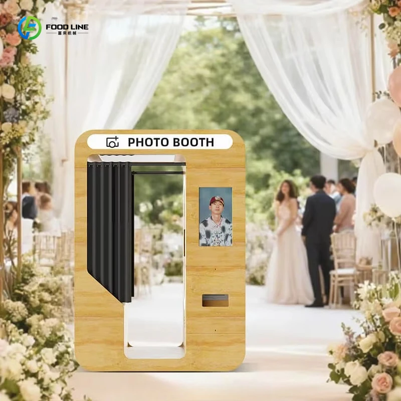 Customized Detachable Vintage Wooden Photo Booth Enclosed Design Wedding Party Event Hot Sale