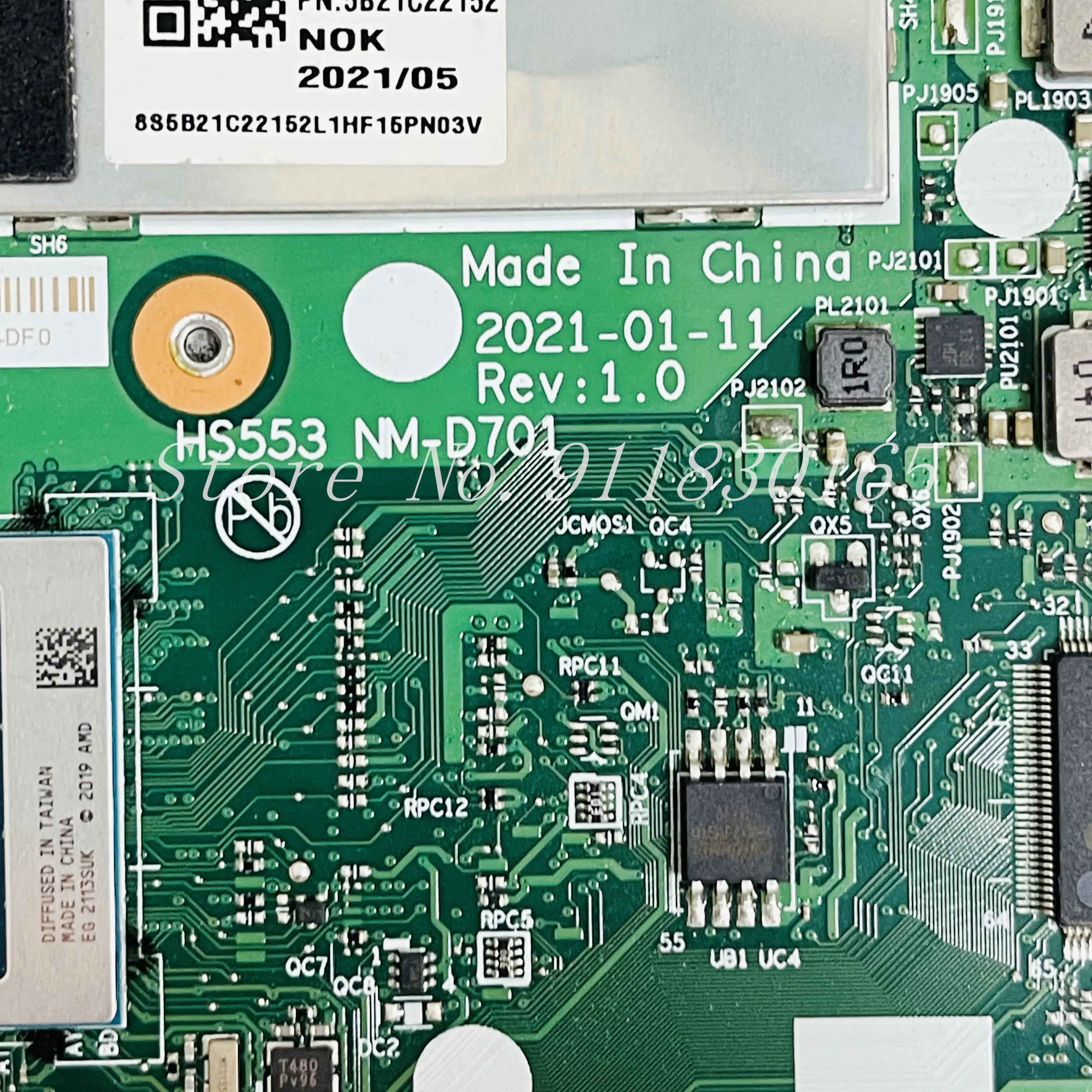Para lenovo ideapad 5 15alc05 5-15alc05 placa-mãe do portátil