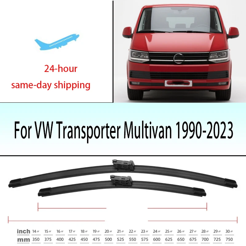 

For VW Transporter Multivan T4 T5 T6 T7 1990-2023 Front Windshield Wiper Blades 2x Windscreen Window Accessories 2007 2014 2015