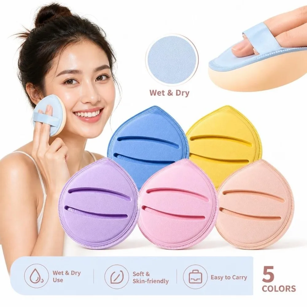 Extra Large Powder Puff Cosmetic Tool Soft Water Drop Makeup Puff Wet Dry Dual Use Durable Air Cushion Puffs