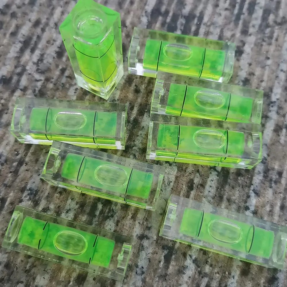 6 pezzi Mini livella a bolla di spirito livelli quadrati per cornici da parete display artistici immagine appesa RV treppiede misurazione