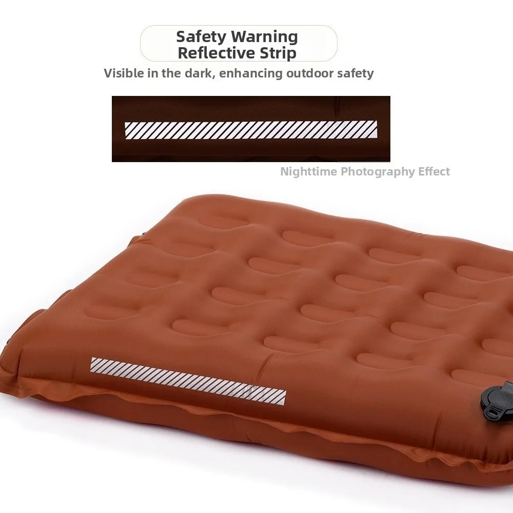 Thickened Inflatable Seat Cushion Moisture-Proof Lightweight Outdoor Seat Pad Reflective Strip Foldable