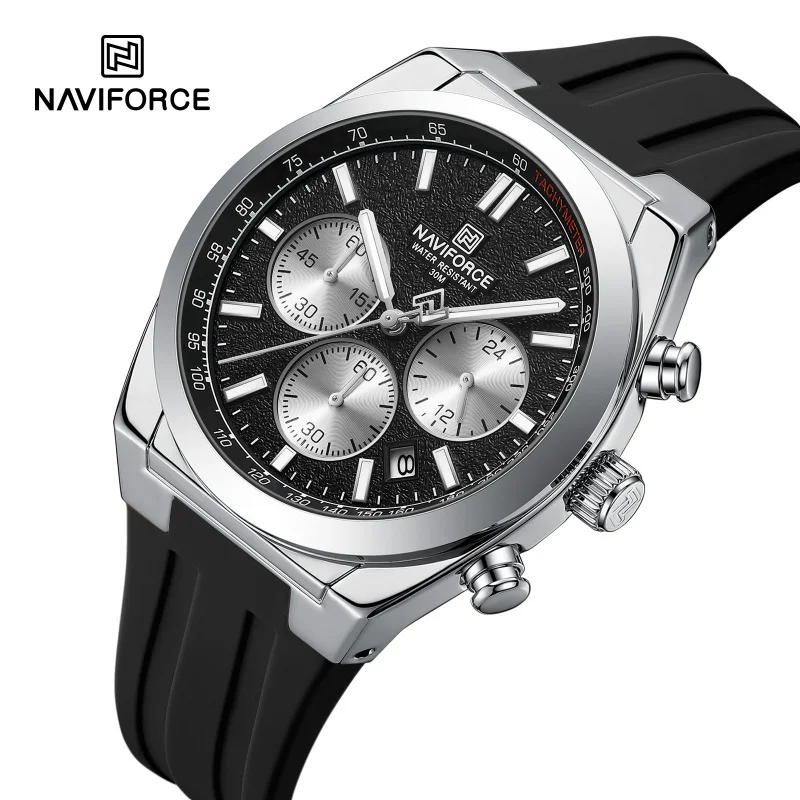 NAVIFORCE 8080 Fashion Classic Quartz Men's Watch Waterproof Chronograph Calendar Leisure Luxury Men's Watch relógios masculino