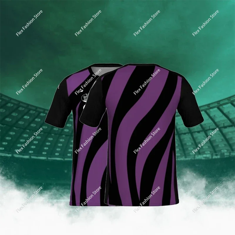 2025 nueva camiseta deportiva para hombre con estampado 3D de entrenamiento de secado rápido para niños y adultos Valladolid Top deportivo de fútbol