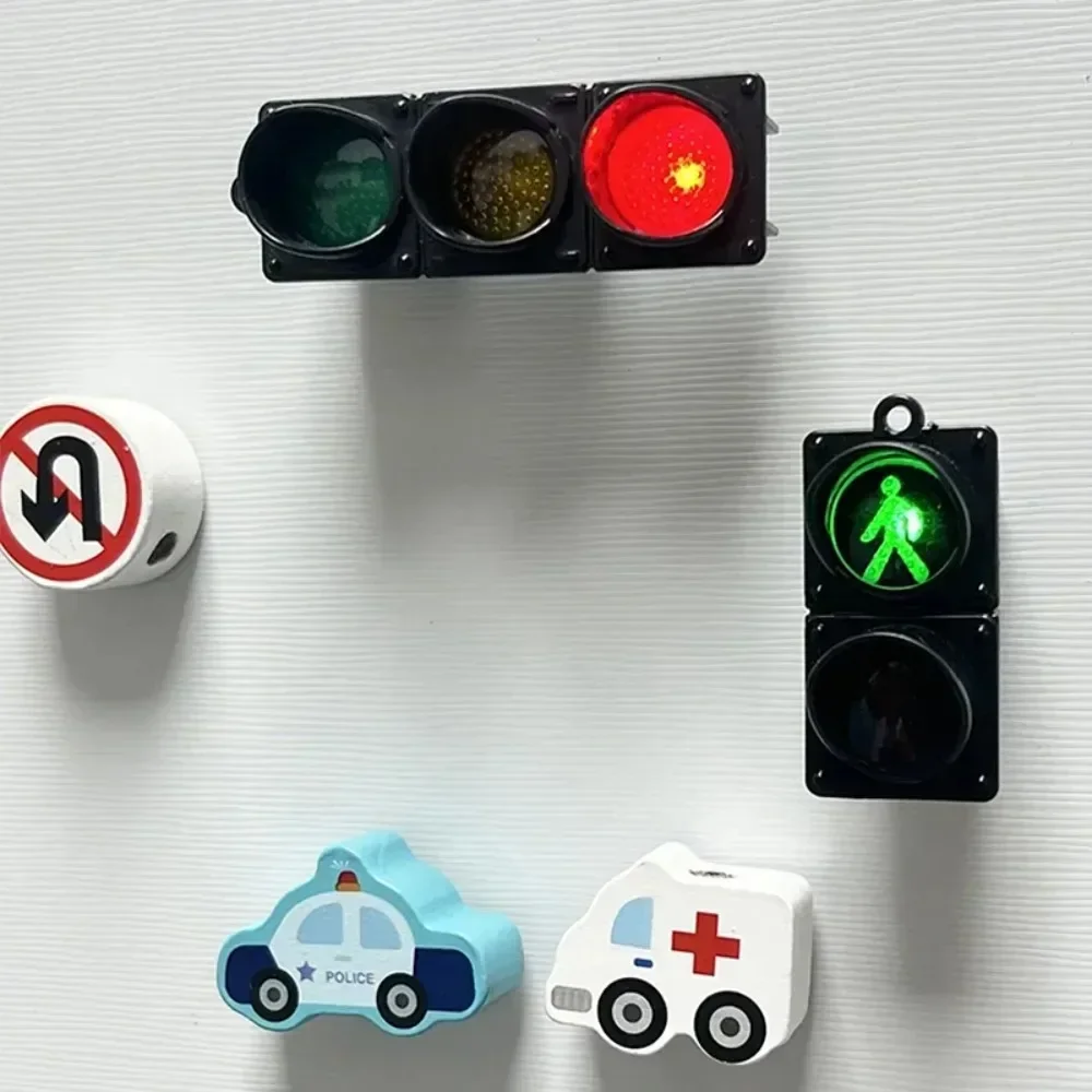 Traffic Light Magnetic Decor Stickers,Pedestrian Light Fridge Magnets,Creative Decorative Accessorie for Refrigerator&Whiteboard