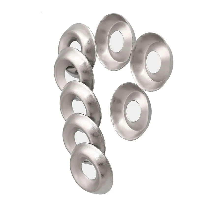 10/20/50Pcs Rvs Pakkingen Fisheye Wasmachine Concave Taper Solid Pakking M3M4M5M6