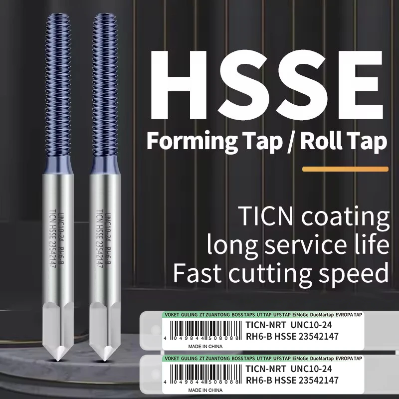 

10 шт. HSSE с формовочным метчиком Ticn UNC 2-56 3-48 4-40 5-40 6-32 8-32 10-24 12-24 1/4 5/16 3/8 7/16 1/2 метчики для машинной резьбы
