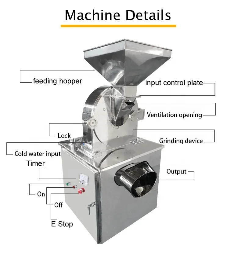 Commercial Icing Sugar Grinding Machine Rock Sugar Powder Maker Equipment Sugar Mill Machinery for Sale