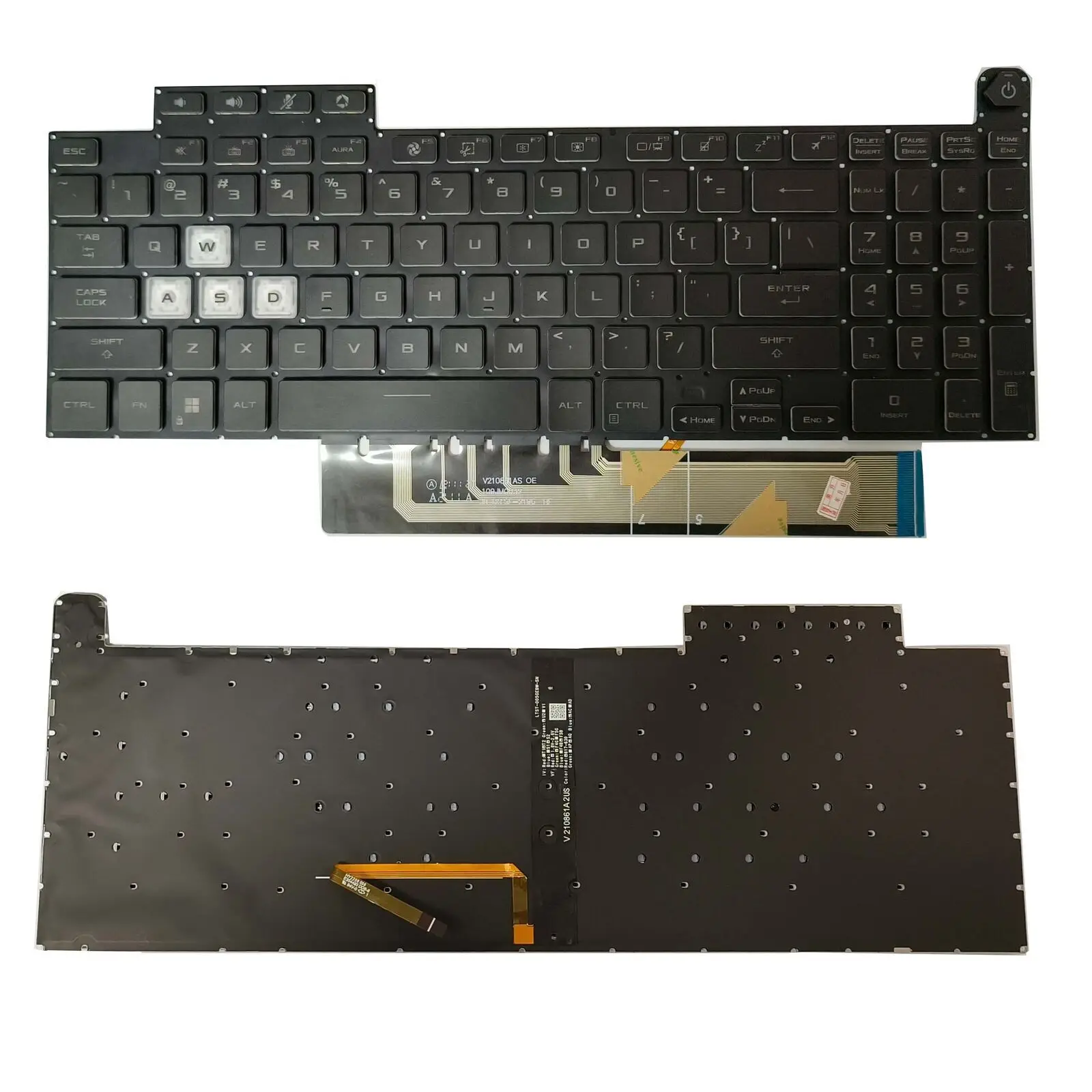 New   for  Asus TUF A15 F15 FA507 FA507R FX507 FX507R FX507Z FX507ZM Keyboard Backlit