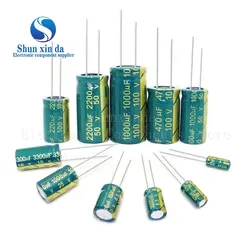 10/50PCS High Frequency 22UF 25V 50V 250V 400V 450V 5*11/10*17/13*20MM  Low ESR Aluminum Electrolytic Capacitor DIP