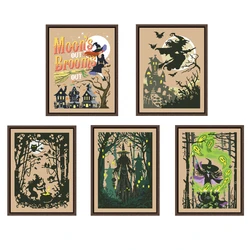 Hallows Eve Haunting kit punto croce tessuto aida 18ct 14ct 11ct lino lino cotone filo ricamo kit fai da te set